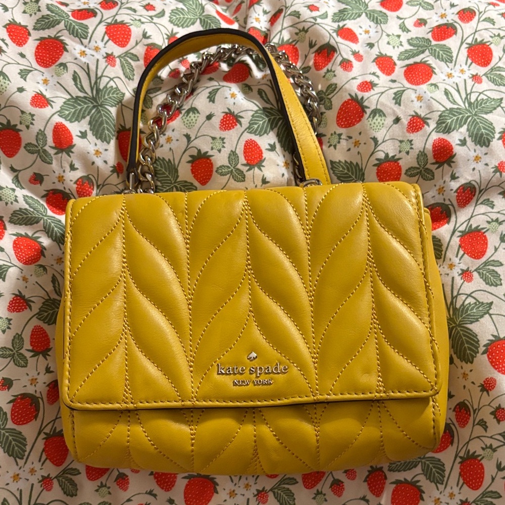 Kate Spade Mustard Quilted Shoulder Bag